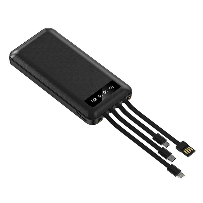 Kit 02 Carregadores portáteis 20000mAh 3.1A conector Tipo-C Lighting e V8 A'Gold BTE-30 - Preto