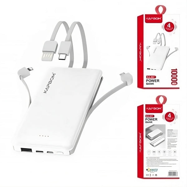 Carregador Portátil Kapbom KA-957 10000mAh 4 em 1